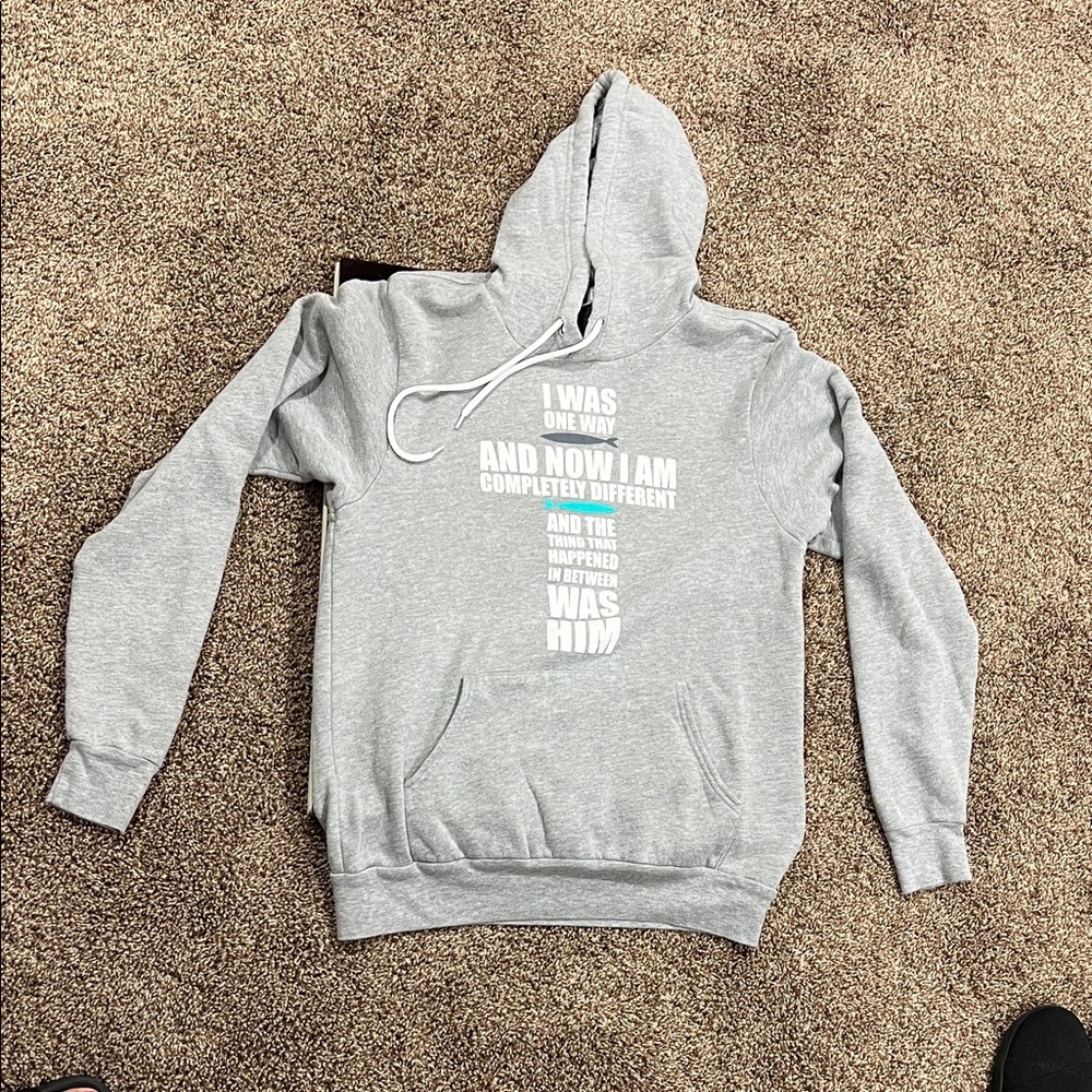 Gray Graphic Pullover Hoodie - Sweatshirt women Bella canvas